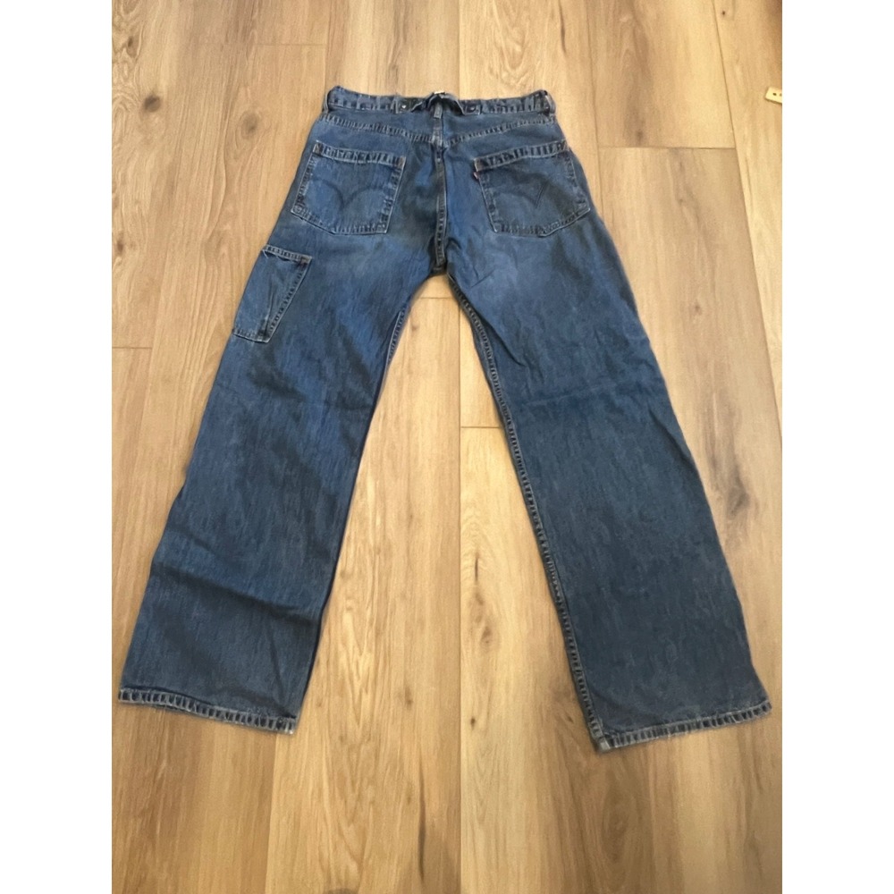Levi's Cinchback Carpenter Jeans Men's 30x30 Blue Denim Baggy Utility Y2K - Picture 6 of 11